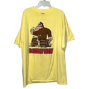 Nintendo Yellow Donkey Kong Short Sleeve Tee Size XL